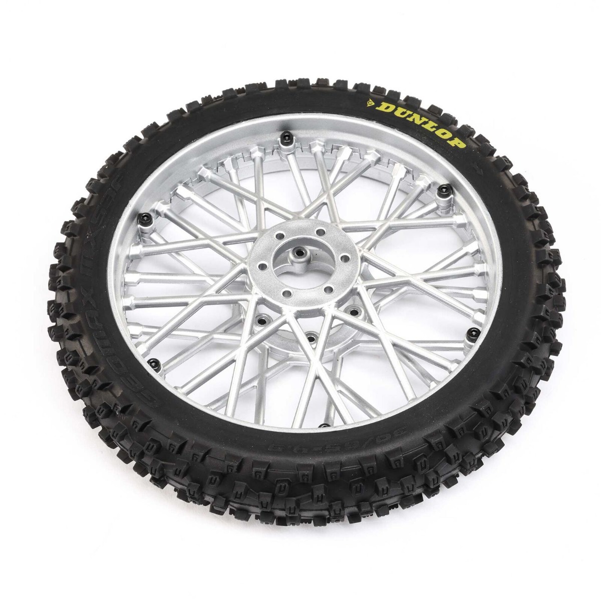 Losi - Dunlop MX53 Front Tire Mounted, Chrome: Promoto-MX (LOS46006)