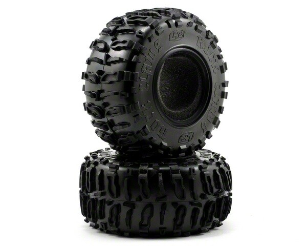 Front/Rear Rock Claws 2.2 Tires w/ Foam, Blue (2) (LOSA7682B)