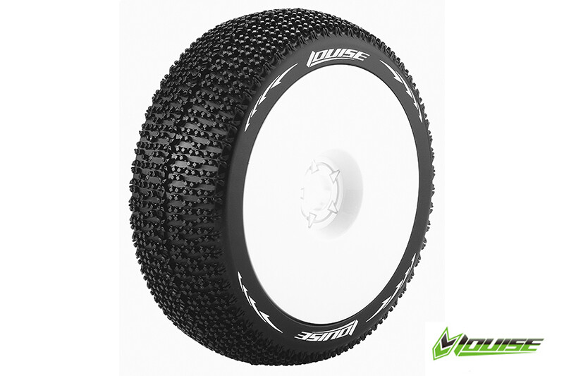Louise B-MAGLEV Super Soft banden op witte disc velgen voor 1/8 buggy afbeelding