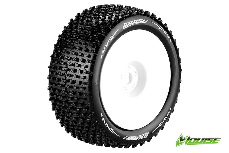 Louise T-PIRATE Soft banden op witte disc velgen voor 1/8 truggy - 1/2 offset afbeelding