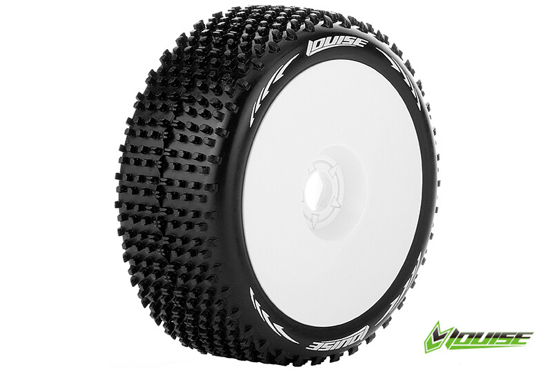 Louise B-HORNET Super Soft banden op witte disc velgen voor 1/8 buggy afbeelding