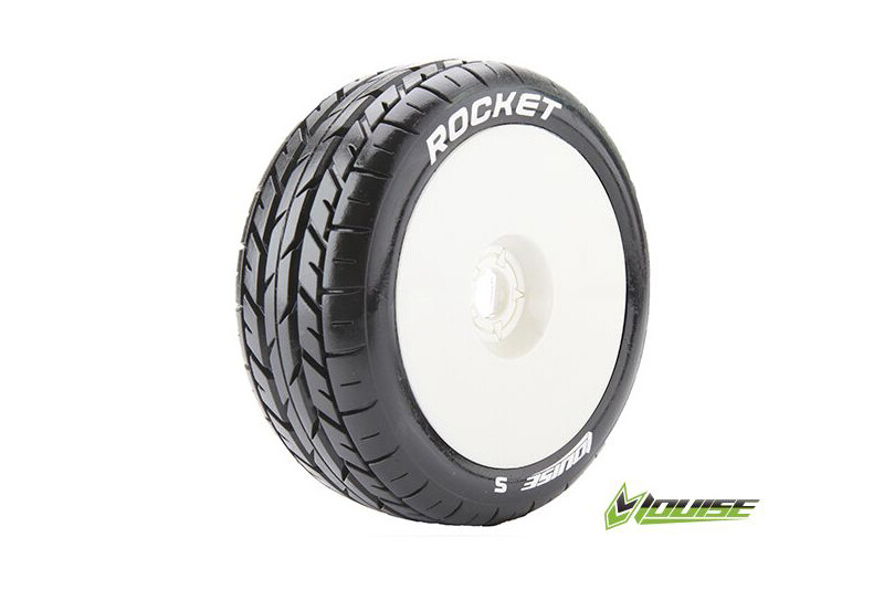 Louise B-ROCKET Soft banden op witte disc velgen voor 1/8 buggy afbeelding