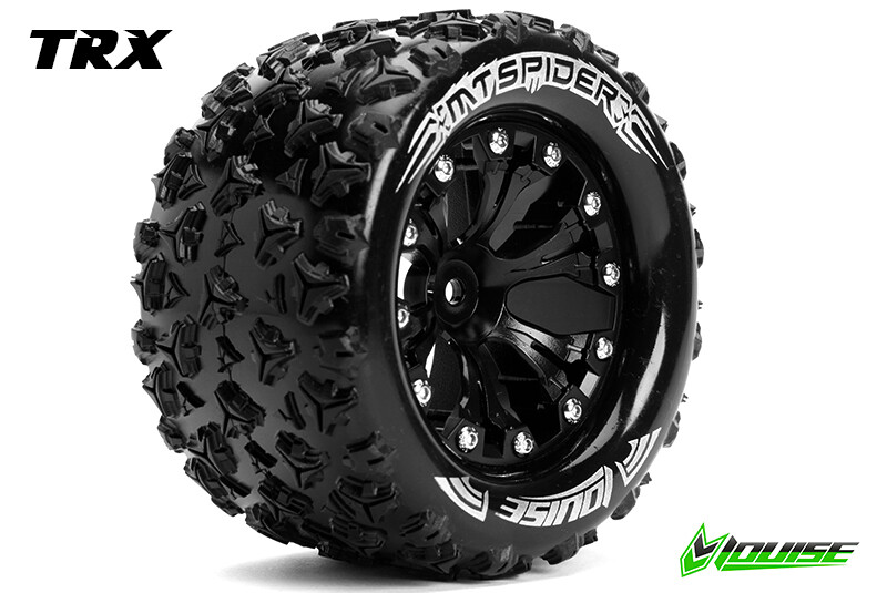 Louise MT-SPIDER Soft banden op 2.8" Velgen Zwart - 0" Offset - Hex 12mm (electro 2WD: RR) afbeelding
