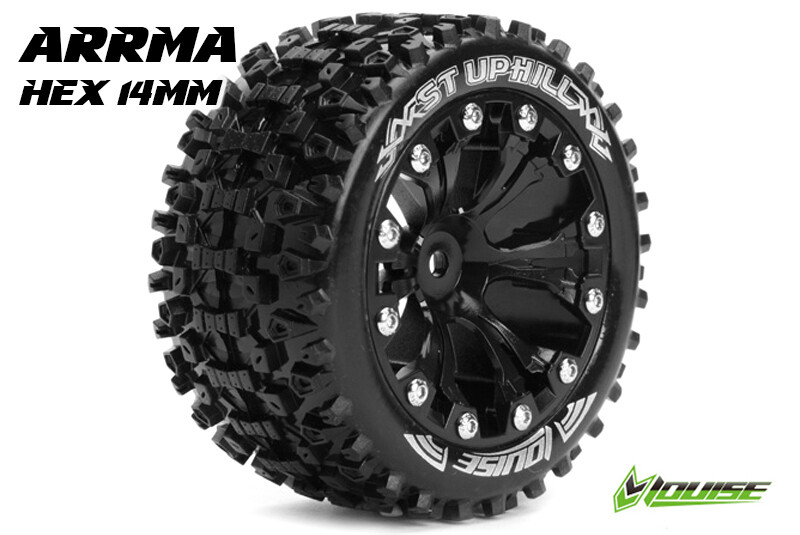 Louise ST-UPHILL Soft Banden - 2.8" Velgen Black Chrome - Hex 14mm (electro 4WD: FR/RR) afbeelding