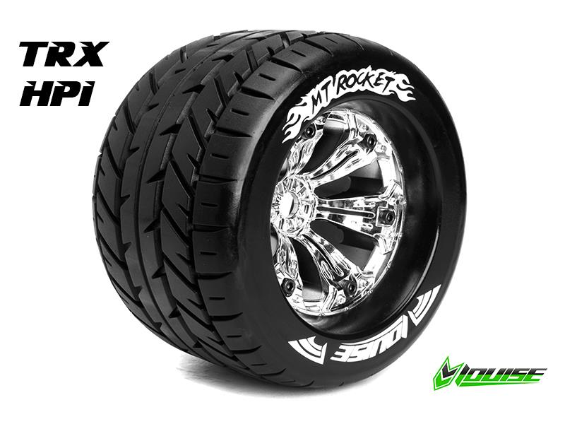 Louise MT-ROCKET Medium banden op chrome velgen voor 1/8 MT - 0 offset afbeelding