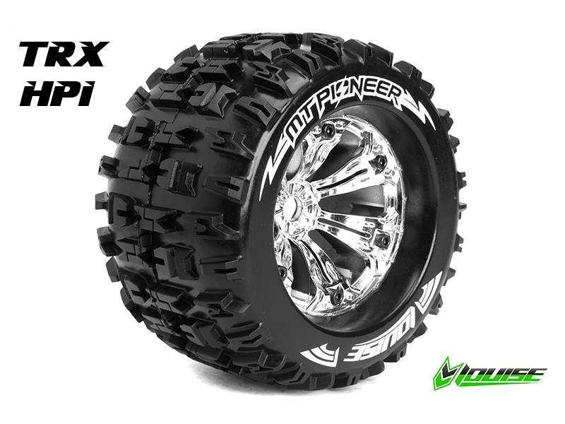 Louise MT-PIONEER Medium banden op chrome velgen voor 1/8 MT - 0 offset afbeelding