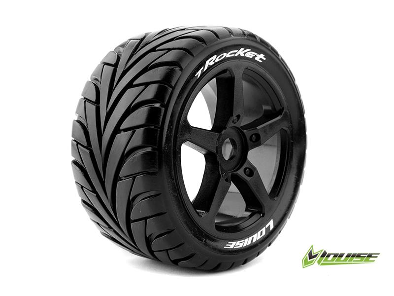 Louise T-ROCKET Soft banden op zwarte velgen voor 1/8 Truggy - 0 offset afbeelding