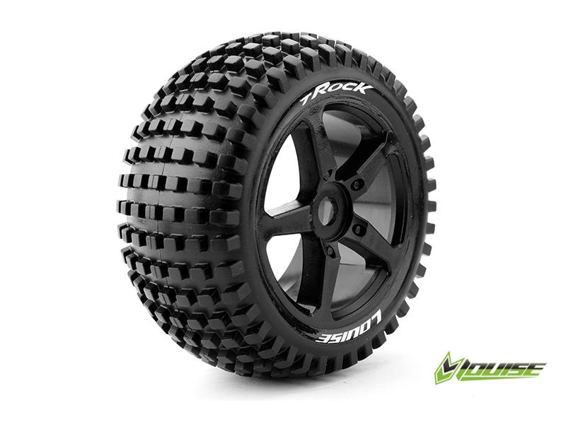 Louise T-ROCK Soft banden op zwarte velgen voor 1/8 Truggy - 0 offset afbeelding