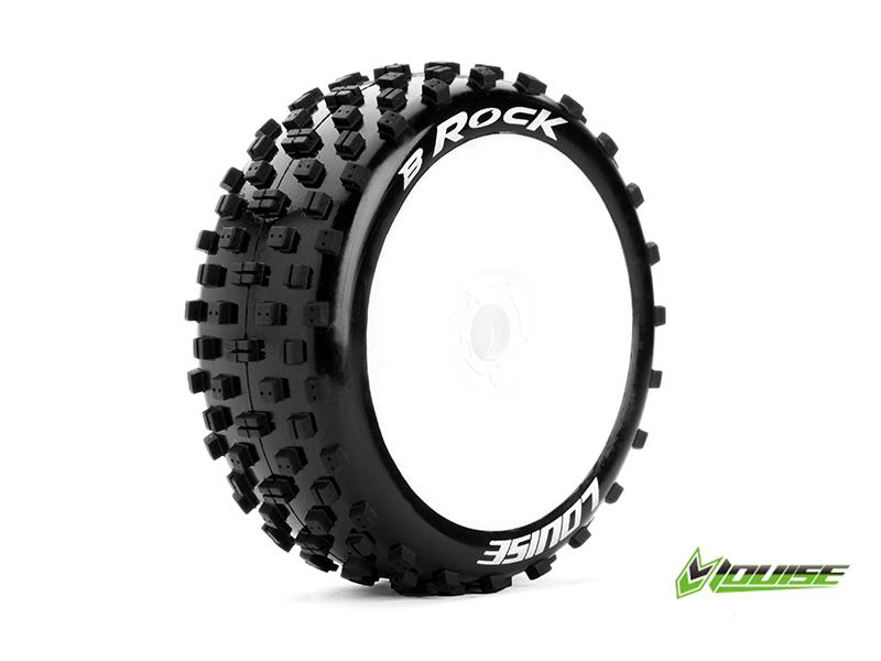 Louise B-ROCK Soft banden op witte disc velgen voor 1/8 buggy afbeelding