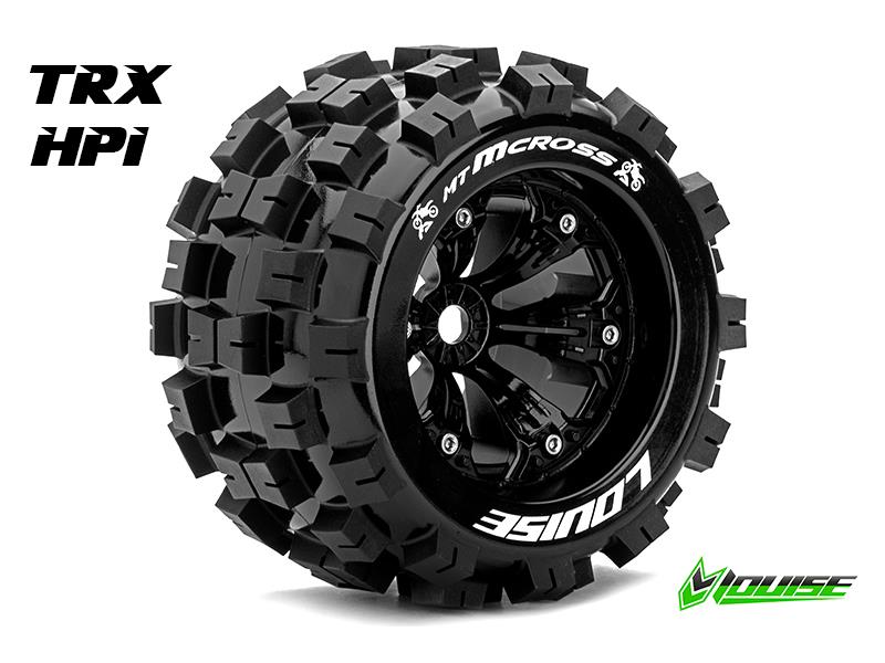 Louise MT-MCROSS Medium banden op zwarte velgen voor 1/8 MT - 0 offset afbeelding