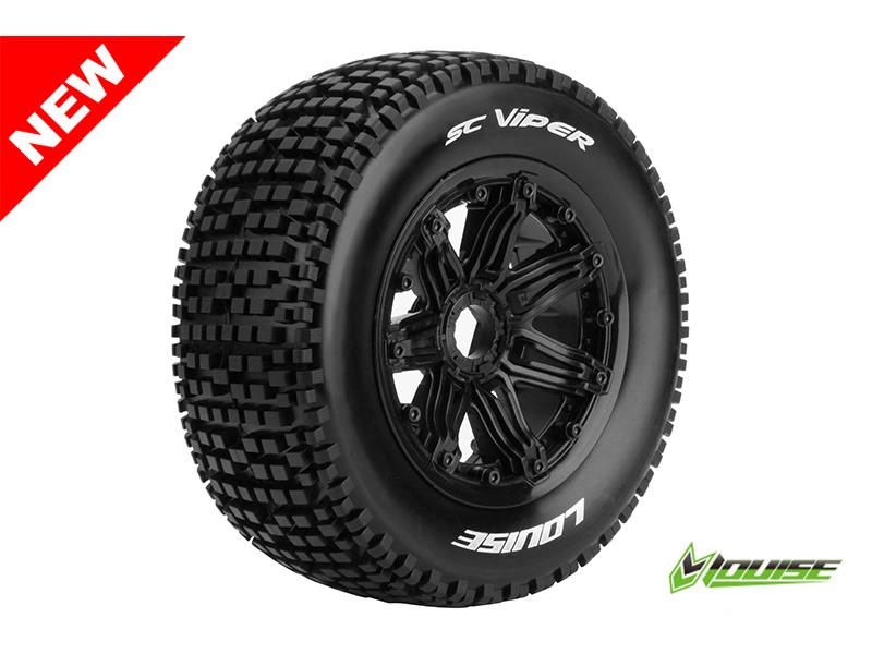 Louise SC-VIPER Banden Set - Velgen Zwart - Hex 24mm