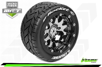 Louise ST-ROCKET - MFT 1/10 banden op 2.8" bead-lock velgen Zwart - 0 Offset - Hex 12mm afbeelding