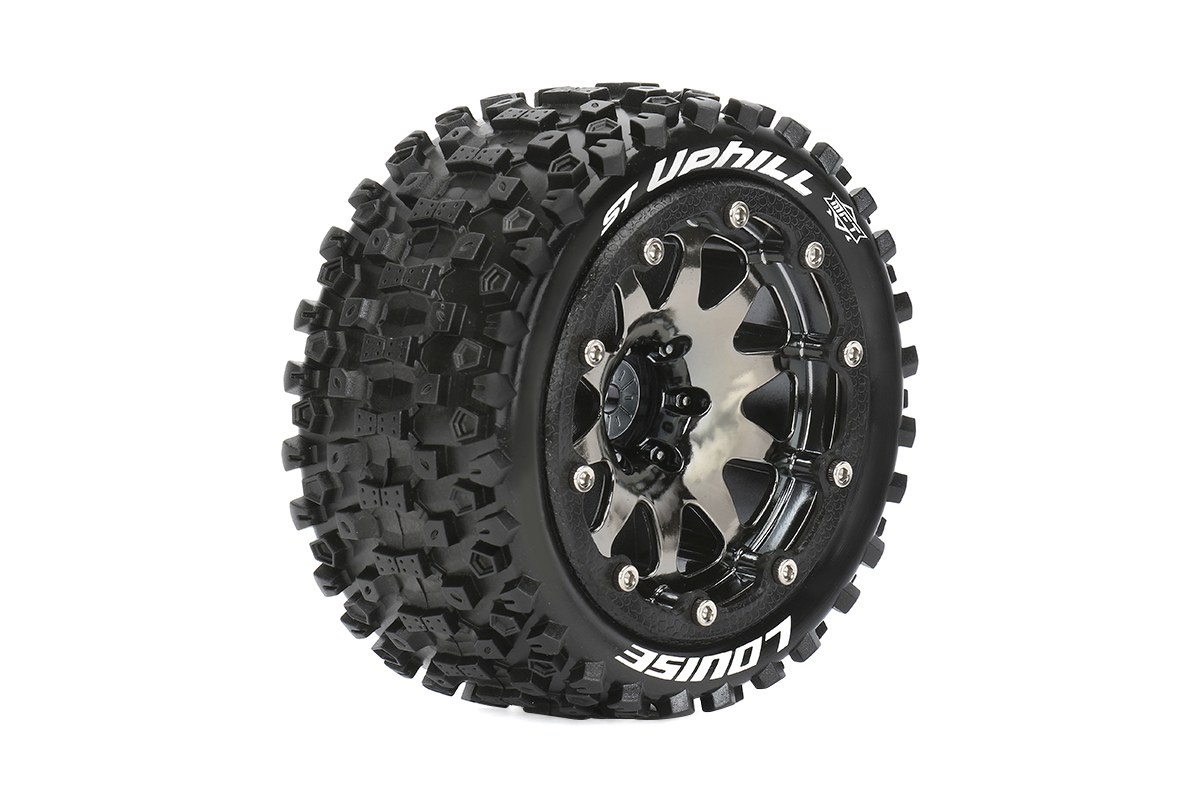 Louise - ST-UPHILL - MFT 1/10 banden op 2.8" bead-lock velgen Zwart - 0 Offset - Hex 12 mm afbeelding