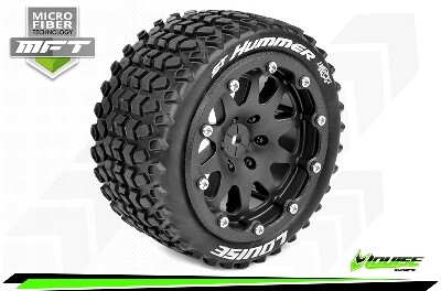 Louise ST-HUMMER - MFT 1/10 banden op 2.8" bead-lock velgen Zwart - 0 Offset - Hex 12mm afbeelding