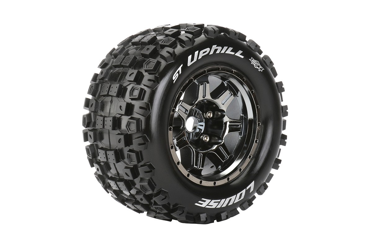 Louise ST-Uphill MFT banden op zwart/chrome velgen voor 1/8 ST - 0 offset afbeelding