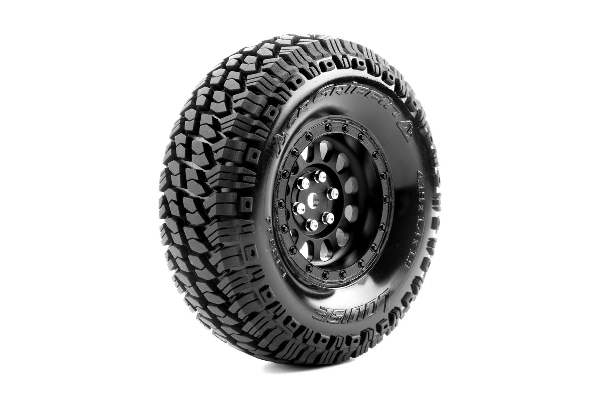 Louise CR Griffin 1/10 Crawler banden set op zwarte 1.9'' velgen Super Soft afbeelding