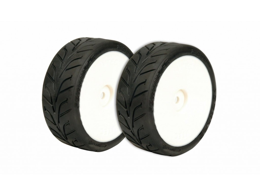 VTEC onroad regenbanden Dunlop D20 voor 1/10 op velgen - Wit afbeelding