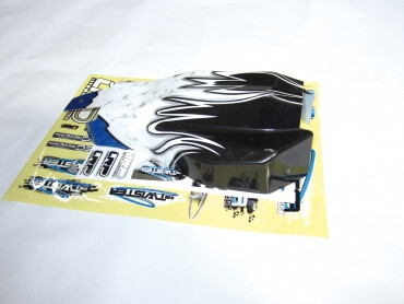 Body Shell Prepainted black/white/blue HD - S10 Twister afbeelding