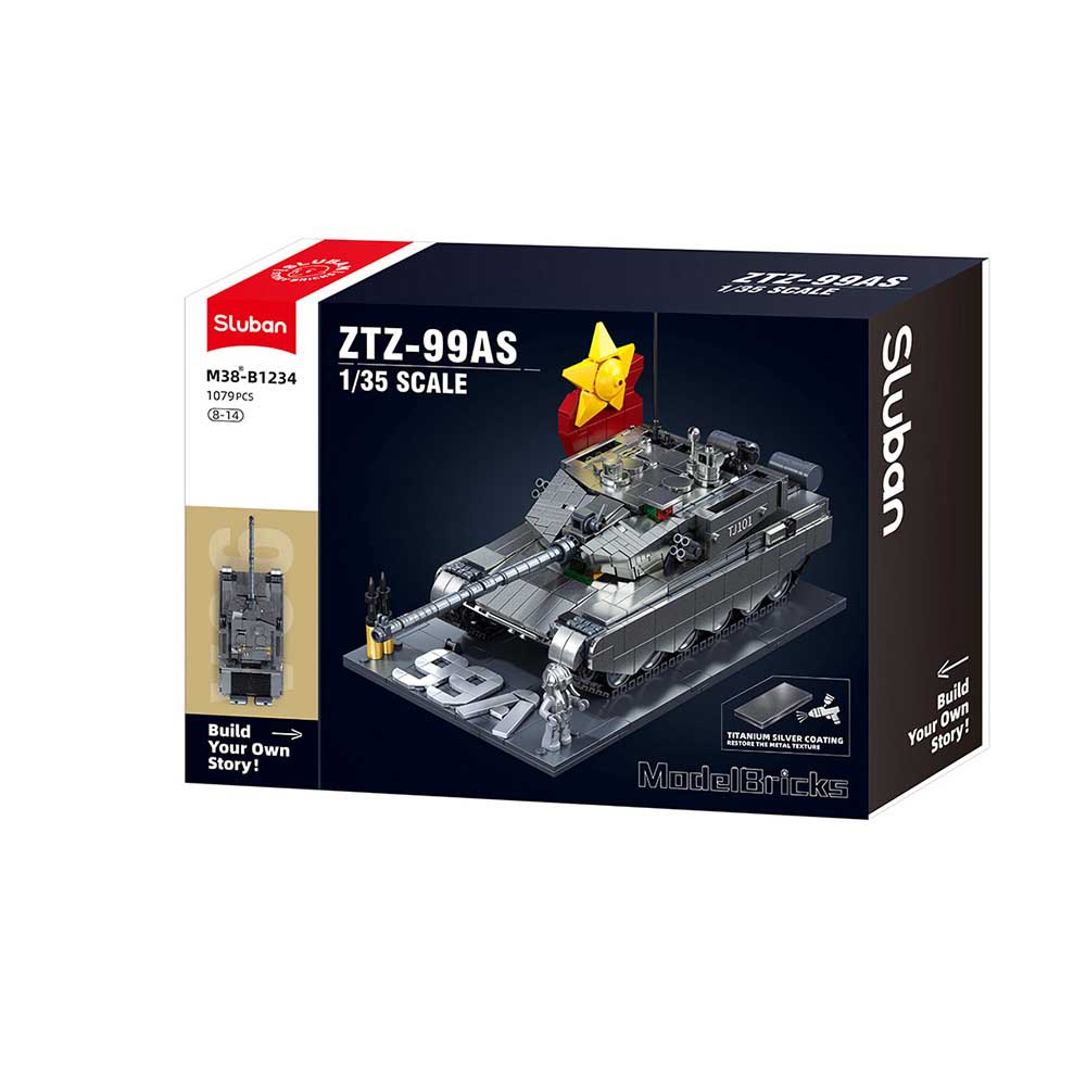 Sluban - ZTS-99AS Army Tank coating | City defender modelbouw bouwpakketten | Classic creator autos’s | Technische ideas speelgoed voor kinderen & volwassenen | 1079 bouwstenen (co