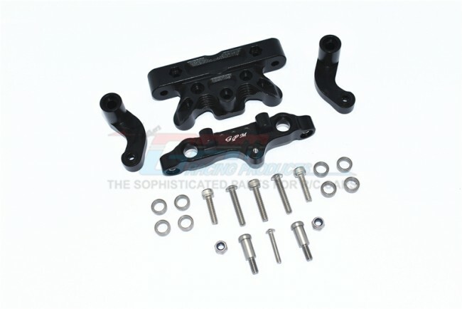 GPM Racing Aluminium Steering Assembly, Zwart- Arrma Kraton 8S