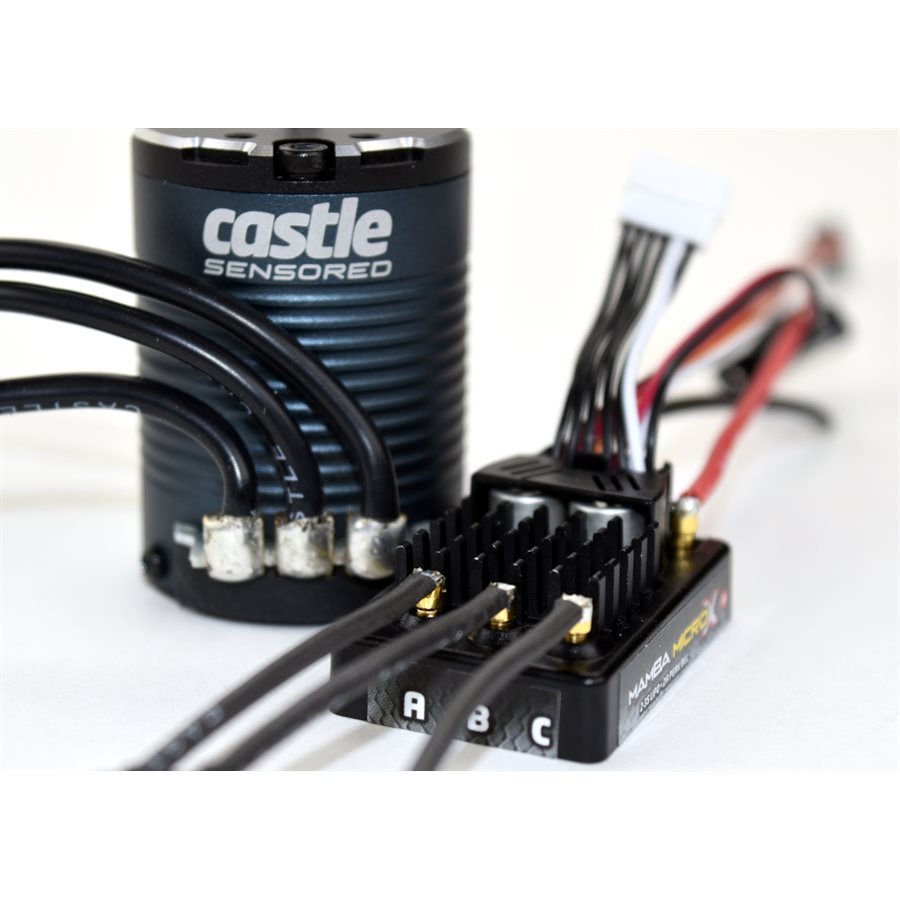 Castle Creations Mamba Micro X Crawler Edition ESC met 1406-2280KV sensored motor combo