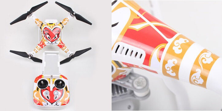 Sticker set voor de DJI Phantom 3 - Monkey King Gold afbeelding