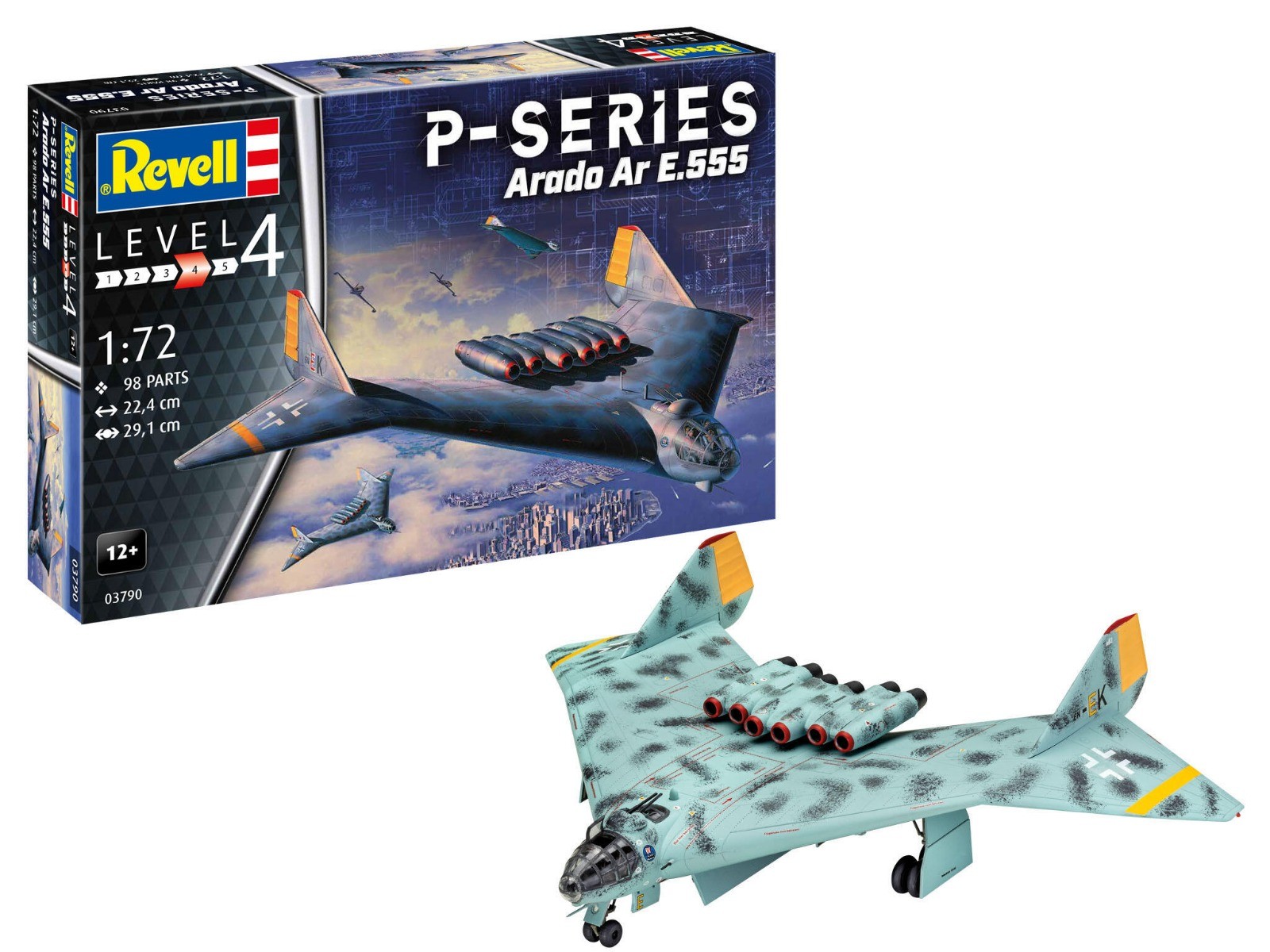 1:72 Revell 03790 Arado AR 555 P-Series Jet Plastic Modelbouwpakket