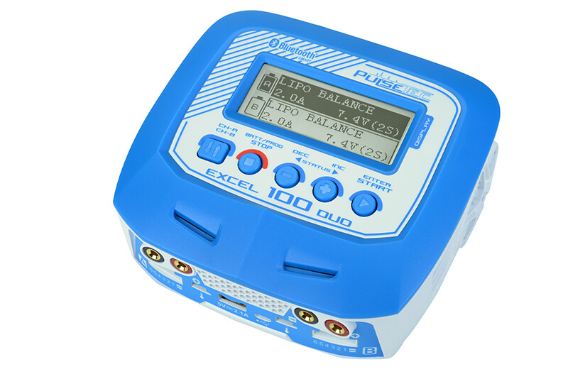 Pulsetec Excel 100 Duo lader (LiFe, LiIon, LiPo, LiHV, NiMH, NiMH, NiCd en PB) afbeelding