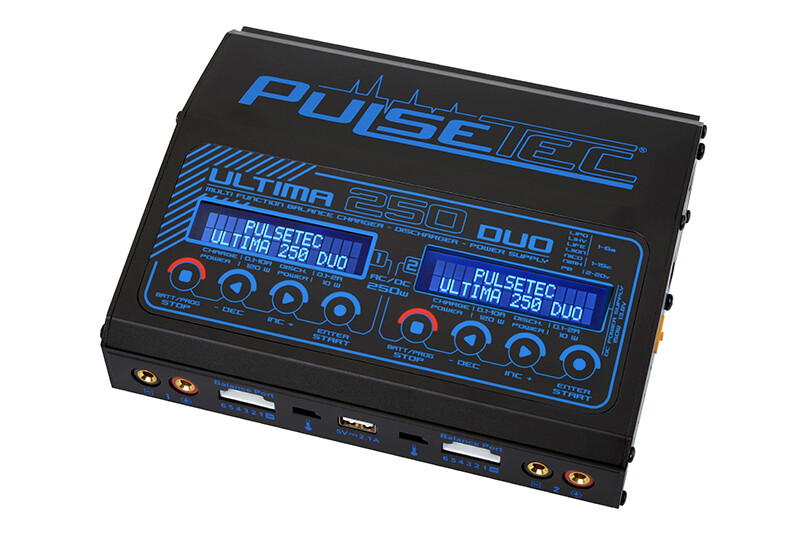 Pulsetec Ultima 250 Dual lader (LiFe, LiIon, LiPo, LiHV, NiMH, NiMH, NiCd en PB)