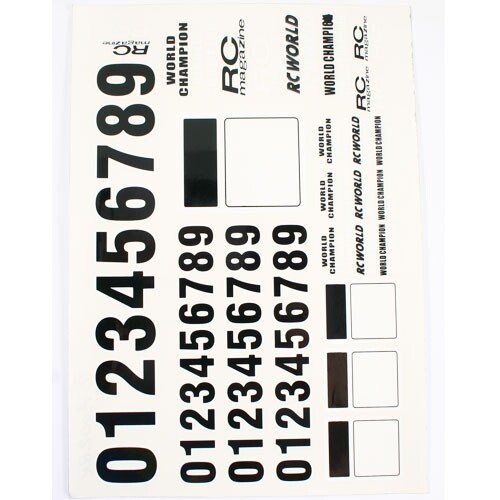 Matrixline Number Decal Sheet, Black