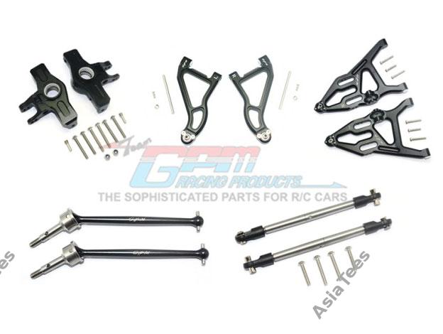 Aluminium front conversie set voor de Traxxas Unlimited Desert Racer - Zwart