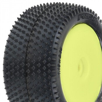 Proline Pin Tires, Rear, Mounted, Yellow (2): Mini-B
