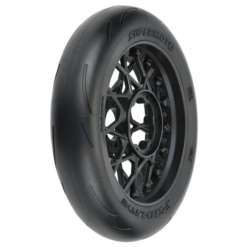 Proline 1/4 Supermoto S3 Motorcycle Front Tire MTD Black (1): Promoto-MX