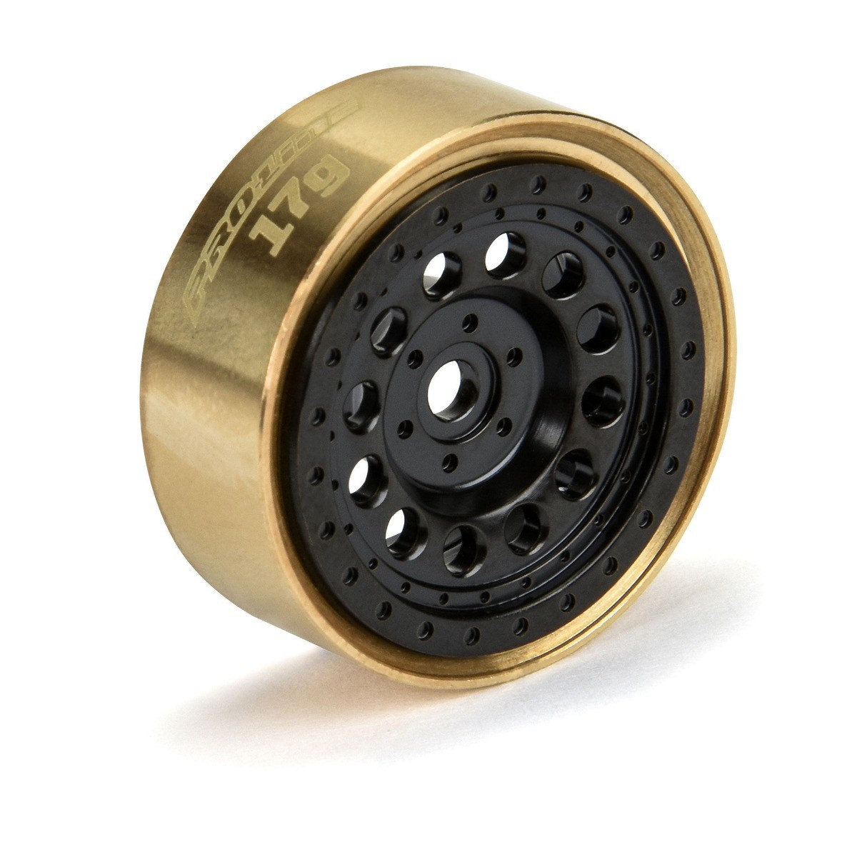 Proline 1/24 Rock Shooter Brass F/R 1.0" 7mm Crawler Wheels (2)