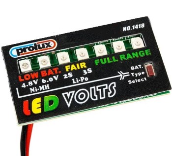 Prolux Lipo/nimh LED alarm volt indicator afbeelding