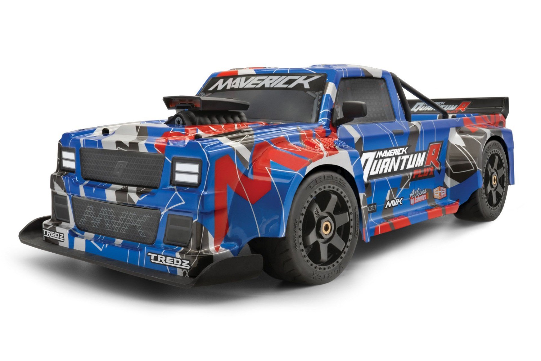 Maverick QuantumR Flux 1/8 4WD 4S brushless RTR - Blauw/Rood afbeelding