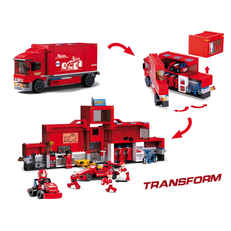 Sluban Racing Team: Truck Pitstop (m38-b0375)