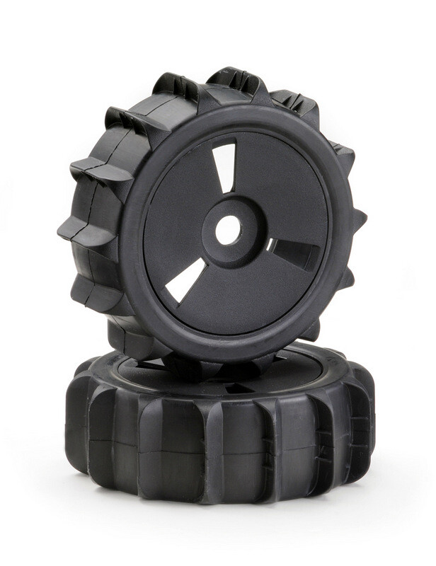 Absima Sand Paddle banden op disc velgen voor 1/8 buggy - Zwart afbeelding