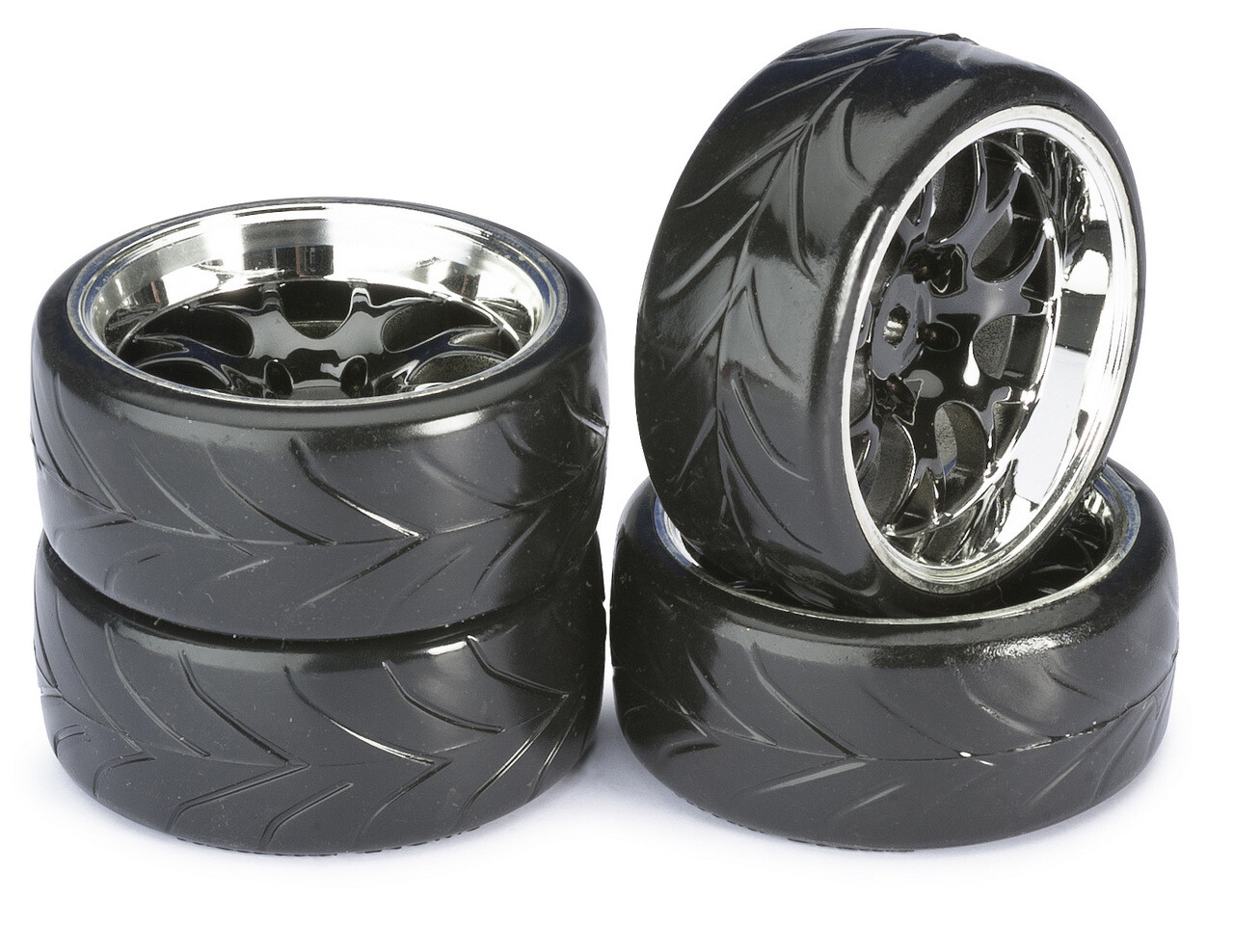 Absima drift banden Type A - Zwart/Chrome Absima drift banden Type A - Zwart/Chrome
