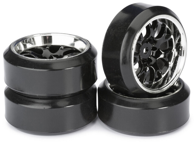 Absima drift banden Type C - Zwart/Chrome afbeelding