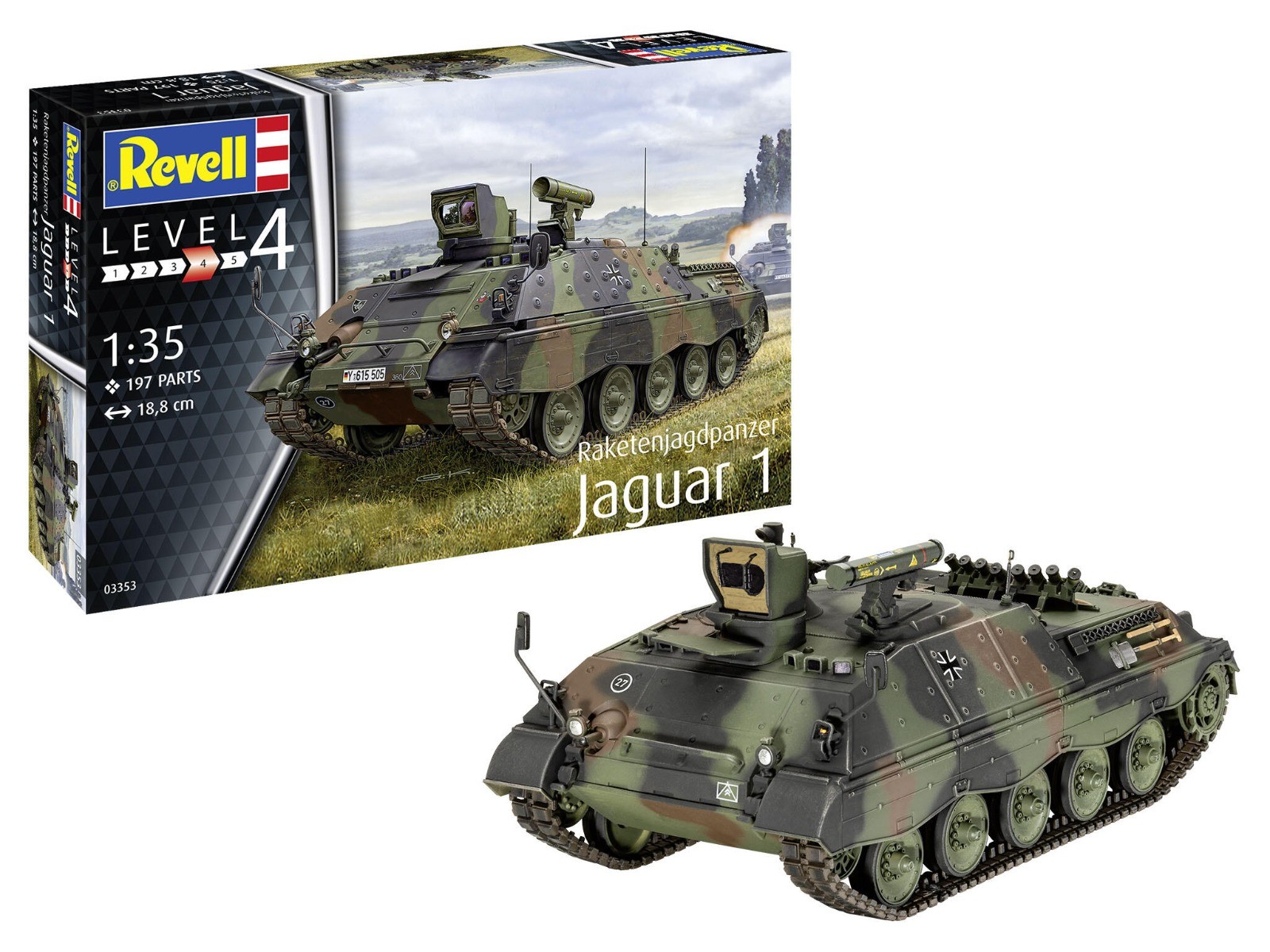 1:35 Revell 03353 Raketenjagdpanzer Jaguar 1 Plastic Modelbouwpakket