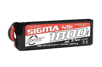 RC Plus Lipo 45c 7,4 volt 1800mah met XT60 stekker