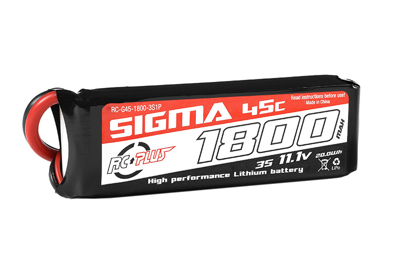 RC Plus Lipo 45c 11,1 volt 1800mah met XT60 stekker