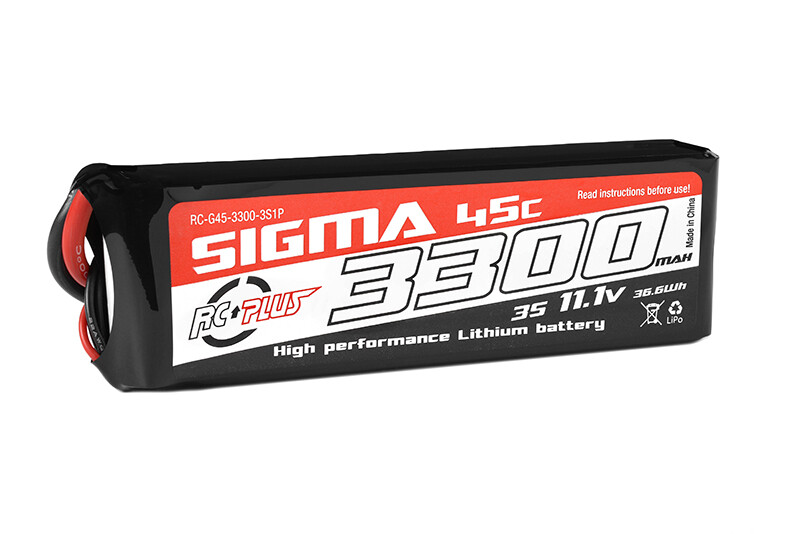 RC Plus Lipo 45c 11,1 volt 3300mah met XT60 stekker