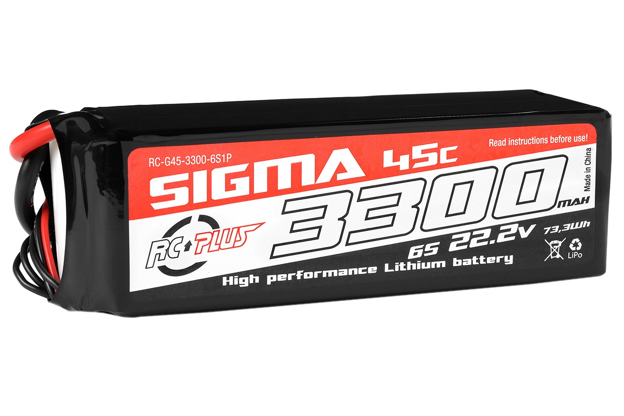 RC Plus Lipo 45c 22.2 volt 3300mah met XT60 stekker afbeelding