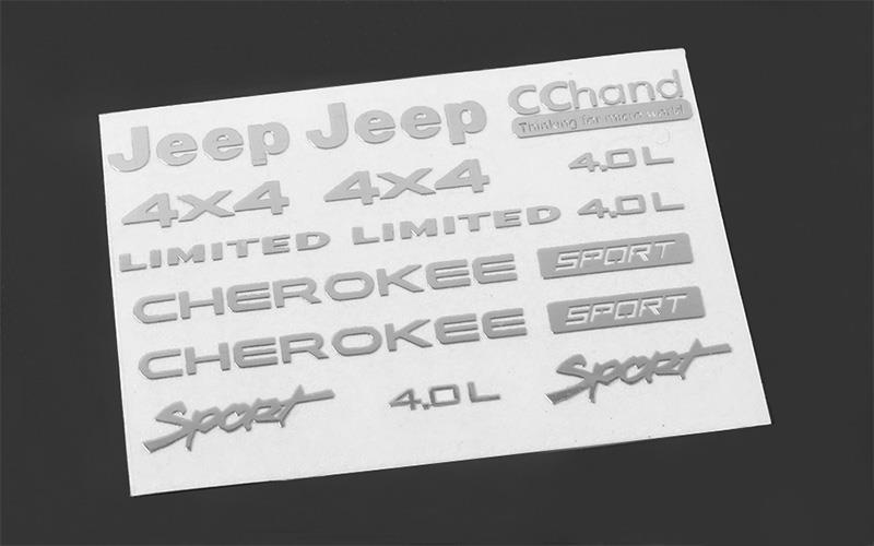 RC4WD Metal Emblem Set for Axial SCX10 XJ (Silver) (VVV-C0263)
