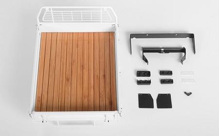 RC4WD Kober Rear Bed w/Tire Holder & Mud Flaps for RC4WD TF2 LWB Toyota LC70 (White) (VVV-C0458)