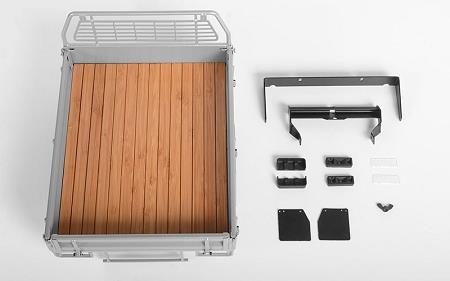 RC4WD Kober Rear Bed w/Tire Holder & Mud Flaps for RC4WD TF2 LWB Toyota LC70 (Silver) (VVV-C0460)
