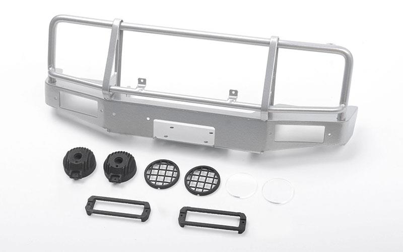 RC4WD Trifecta Bumper w/ Round Lights for Capo Racing Samurai 1/6 RC Scale Crawler (Silver) (VVV-C0900)