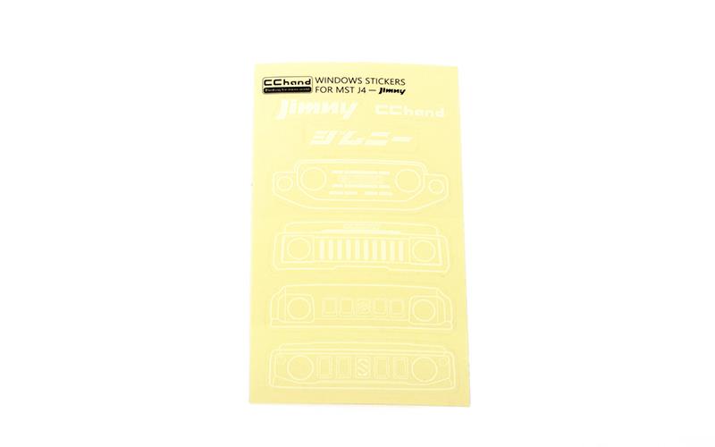 RC4WD Grille Option Window Decal Sheet for MST 4WD Off-Road Car Kit W/ J4 Jimny Body (White) (VVV-C1204) afbeelding